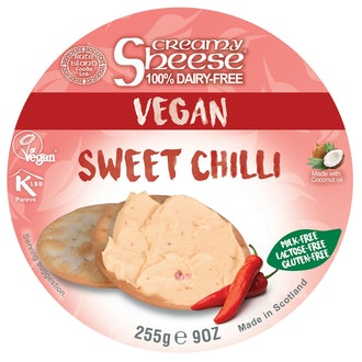 Creamy Sheese 255g kermainen makea chili maidoton vaihtoehto tuorejuustolle kalorit ja ravintosisältö - 280 kcal