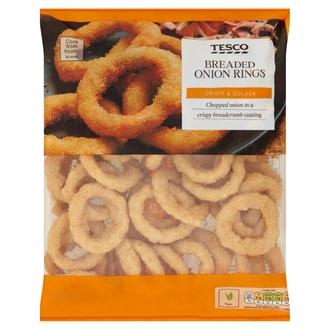 Tesco 750G Paneroidut Sipulirenkaat Pakaste