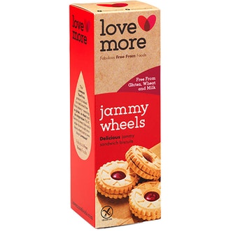 Lovemore 120g Vadelmatäytekeksi gluteeniton kalorit ja ravintosisältö