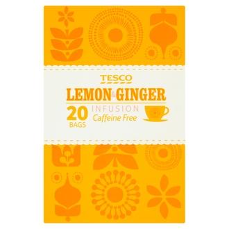 Tesco 40G Lemon &amp; Ginger Infusion Caffeine Free Tee 20Ps