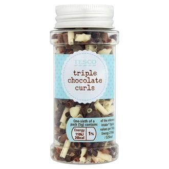 Tesco 100G Triple Choc Curls Suklaakoriste