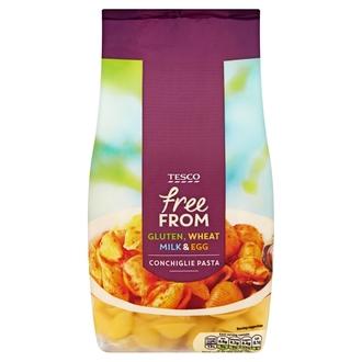 Tesco Free From 500g conchiglie kuviopasta gluteeniton kalorit ja ravintosisältö - 355 kcal