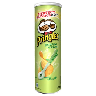 Pringles Spring Onion 200g kalorit ja ravintosisältö