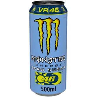 Monster VR46 ”The Doctor” Zero Sugar energiajuoma tölkki 0,5 L kalorit ja ravintosisältö - 3 kcal