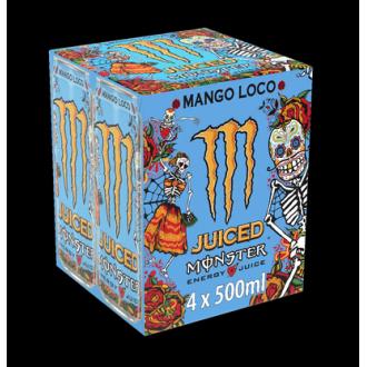 Monster Mango Loco energiajuoma 0,5l 4-pack kalorit ja ravintosisältö - 37 kcal