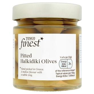 Tesco Finest Kivettömät Halkidiki-Oliivit 210/95G