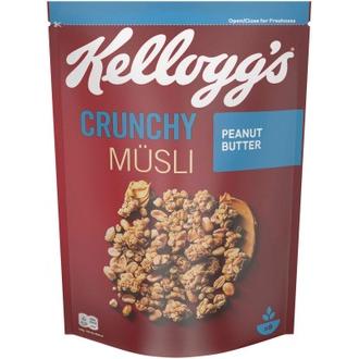 Kellogg's Crunchy Müsli Peanut Butter 400g kalorit ja ravintosisältö - 468 kcal