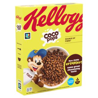 Kellogg's Coco Pops 330g kalorit ja ravintosisältö - 386 kcal