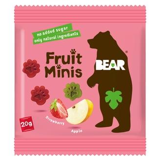 BEAR Fruit Minis Mansikka - Omena hedelmä- ja vihannespala 20g kalorit ja ravintosisältö