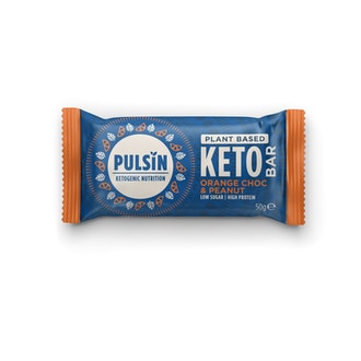Pulsin KETO-proteiinipatukka appelsiini-suklaa-maapähkinä 50g kalorit ja ravintosisältö - 494 kcal