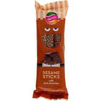 Jannis Sesame sticks 48g tumma suklaa kalorit ja ravintosisältö - 543 kcal