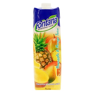 Fontana Ananas ja mango täysmehu 1 l kalorit ja ravintosisältö