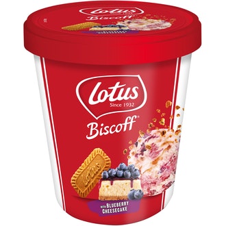 Lotus Biscoff Blueberry Cheesecake jäätelö 460ml kalorit ja ravintosisältö
