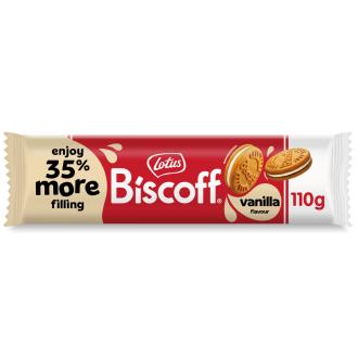Lotus Biscoff 110g vanilja täytekeksi kalorit ja ravintosisältö - 531 kcal