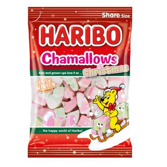 Haribo Chamallows Christmas vaahtokarkki 175g kalorit ja ravintosisältö - 333 kcal