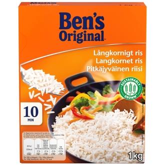 Ben's Original Pitkäjyväinen riisi 1kg kalorit ja ravintosisältö - 157 kcal