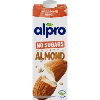 Alpro No Sugars Mantelijuoma sokeriton 1l kalorit ja ravintosisältö