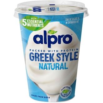 Alpro Greek Style Hapatettu soijavalmiste, maustamaton 400g kalorit ja ravintosisältö