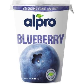 Alpro Hapatettu soijavalmiste, mustikka 400g kalorit ja ravintosisältö