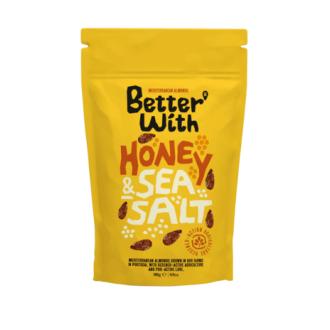 Better With BELONA-mantelit kuorrutettu hunajalla ja merisuolalla 140g kalorit ja ravintosisältö - 570 kcal