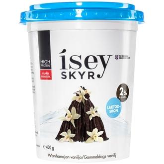 Isey Skyr Wanhanajan vanilja maitovalmiste  laktoositon 2% 400g kalorit ja ravintosisältö