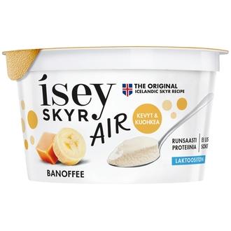 Isey Skyr Air Banoffee laktoositon maitovalmiste 125g kalorit ja ravintosisältö