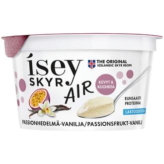 Isey Skyr Air Passionhedelmä-vanilja laktoositon maitovalmiste 125g kalorit ja ravintosisältö