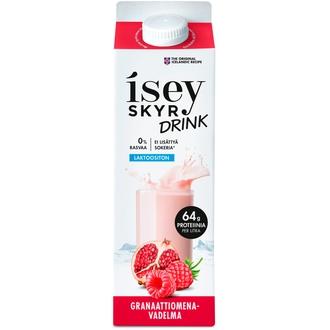 Isey Skyr Granaattiomena-vadelma juoma laktoositon maitovalmiste 1l kalorit ja ravintosisältö