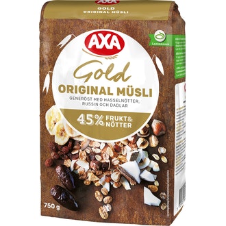 AXA Müsli Gold Original 750 g kalorit ja ravintosisältö