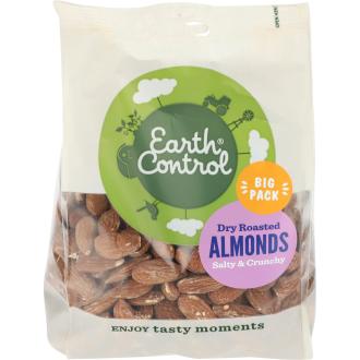 Earth Control kuivapaahdetut ja suolatut mantelit 300g kalorit ja ravintosisältö - 612 kcal
