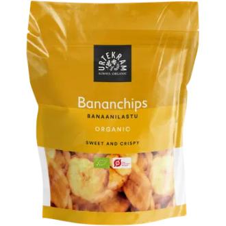 URTEKRAM Luomu Banaanilastu 100g kalorit ja ravintosisältö