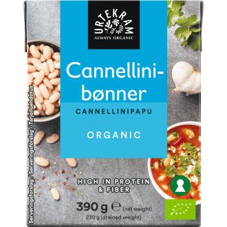 Urtekram Luomu Cannellinipapu 390g/230g kalorit ja ravintosisältö - 87 kcal