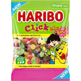 HARIBO Click Mix Sour 250 g karkkipussi kalorit ja ravintosisältö