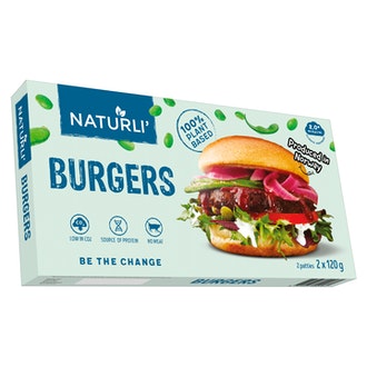 Naturli burgers vegaaninen hampurilaispihvi 2x120g pakaste kalorit ja ravintosisältö