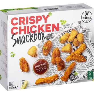 Fingies American style chicken snacks 500g esipaistettu kalorit ja ravintosisältö - 265 kcal