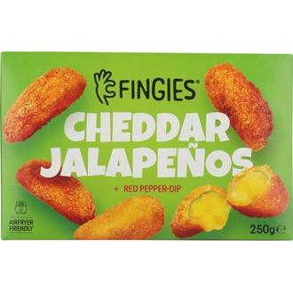 Fingies - Cheddar jalapenos diplillä 250g kalorit ja ravintosisältö