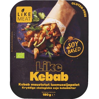 LikeMeat Organic Like Kebab 180g soijakebab kalorit ja ravintosisältö