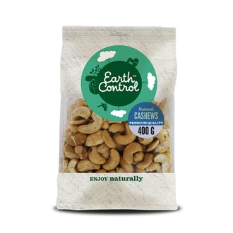 Earth Control XL cashewpähkinä 400g kalorit ja ravintosisältö