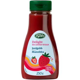 Fynbo Delight sileä mansikkahillo 250 g kalorit ja ravintosisältö - 25 kcal
