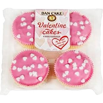 Dan Cake Ystävänpäivä vaniljaminikakku 4 kpl /240 g kalorit ja ravintosisältö