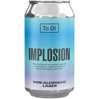 To Öl Implosion Lager non-alcoholic beer 0,5% 0,33l alkoholiton oluttölkki kalorit ja ravintosisältö - 22 kcal