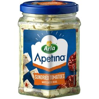 Arla Apetina 265/140g salaattijuustokuutiot maustetussa öljymarinaadissa sis. aurinkokuivatut tomaatit kalorit ja ravintosisältö
