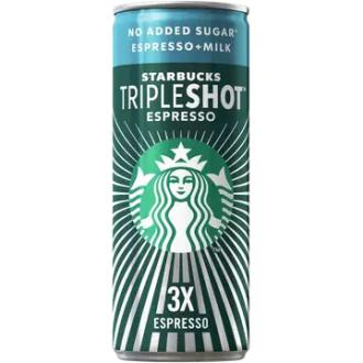 Starbucks Tripleshot Espresso No Added Sugar maitokahvijuoma 300 ml kalorit ja ravintosisältö - 50 kcal