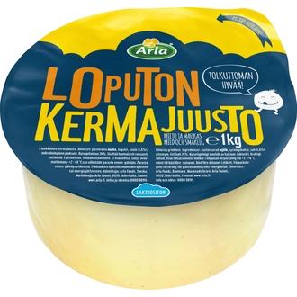 Arla Tolkuttomat Juustot Loputon 1 kg kermajuusto kalorit ja ravintosisältö - 337 kcal