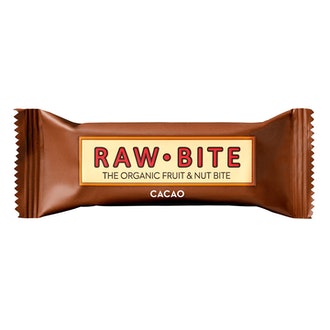 Rawbite 50g Raw Cacao Pähkinäpatukka kalorit ja ravintosisältö