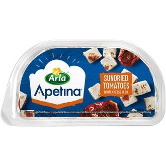 Arla Apetina 100/70g snack aurinkokuivatut tomaatit ja salaattijuustokuutioita öljyssä kalorit ja ravintosisältö