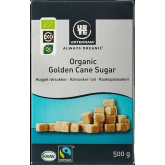 Urtekram Luomu ruokopalasokeri 500g Reilu kauppa kalorit ja ravintosisältö - 400 kcal