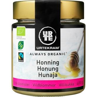 Urtekram Luomu Reilu Kauppa Villikukkahunaja 400G kalorit ja ravintosisältö - 302 kcal