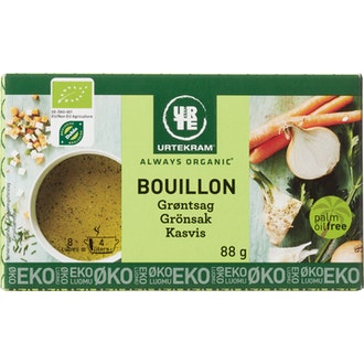 Urtekram kasvisliemikuut 8x11g 88g luomu kalorit ja ravintosisältö - 308 kcal