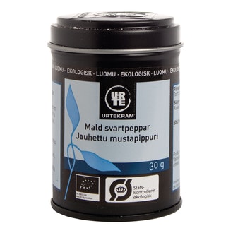 Urtekram jauhettu mustapippuri 30g luomu kalorit ja ravintosisältö - 280 kcal